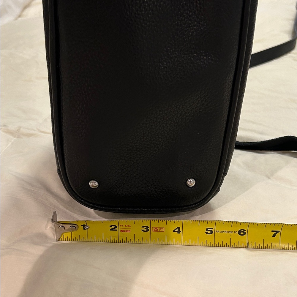 Aimee Kestenberg Elation Black Pebble Leather Crossbody/Bucket Bag - Picture 12 of 15